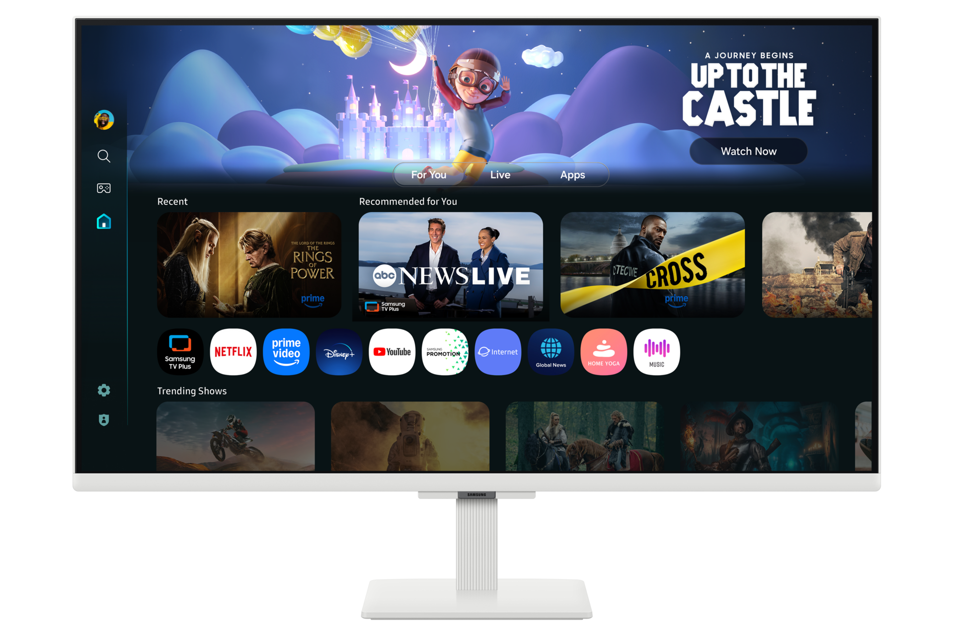 27"/32" Smart Monitor M5 M50F FHD (Black) Front2 White 