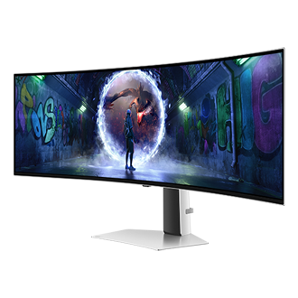 49" Odyssey OLED G9 G93SD DQHD 240Hz Gaming Monitor R-Perspective Silver 