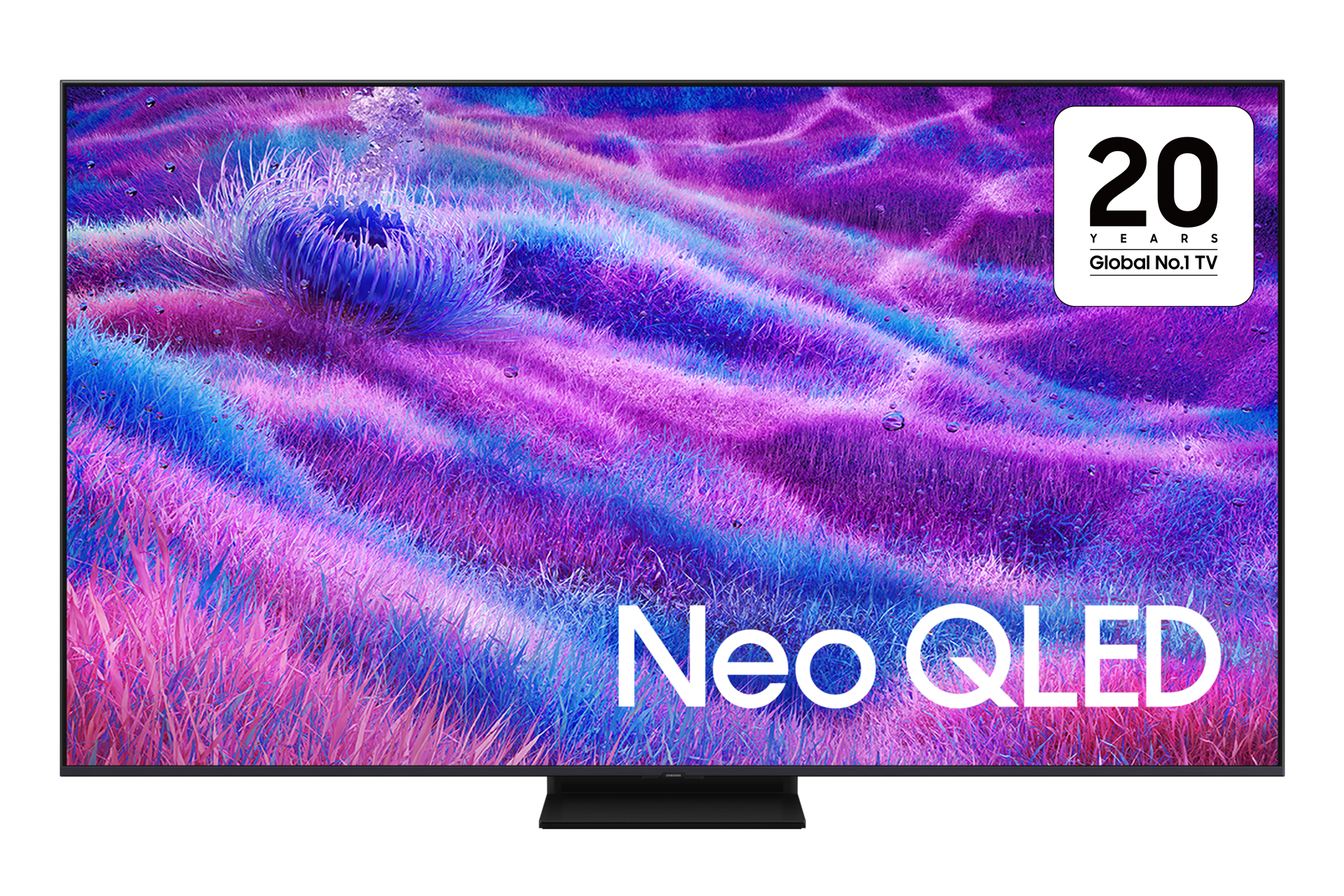 {size}" Neo QLED QN80F 4K Samsung Vision AI Smart TV (2025) Front Black 