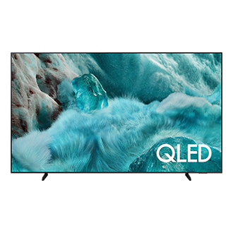 {inch}" QLED Q7F 4K Samsung Vision AI Smart TV (2025) Front Black 