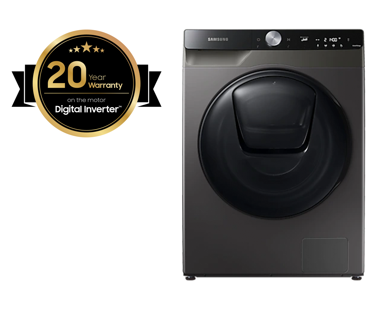 Samsung WD90T754ABX/S2 Lave-linge séchant 9/6 kg 1400 tr/min QuickDrive  Option, AddWash, Ecobubble, Simple Control, Air Wash, SuperSpeed 39 min