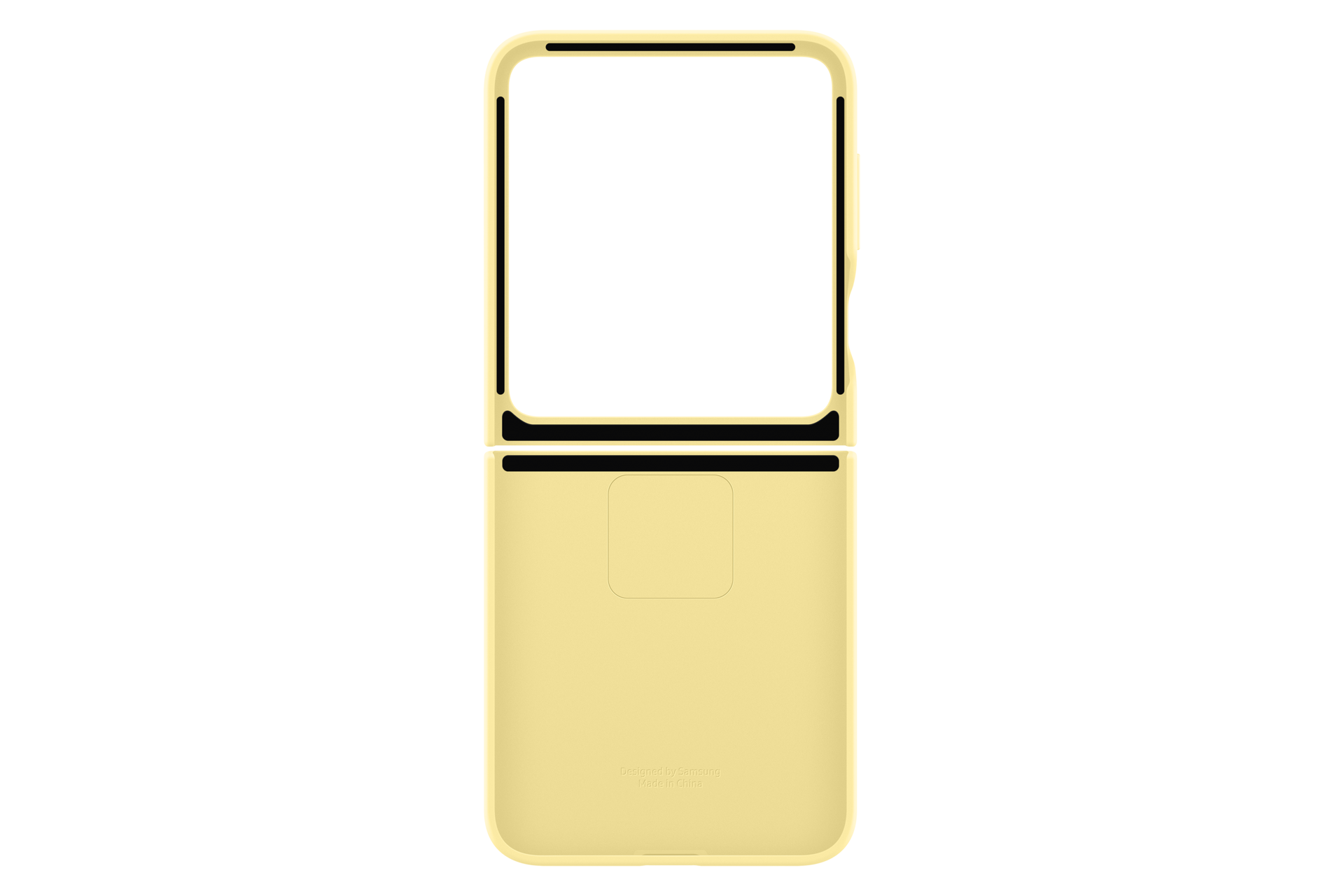 Silicone Case for Galaxy Z Flip6 Back Yellow 
