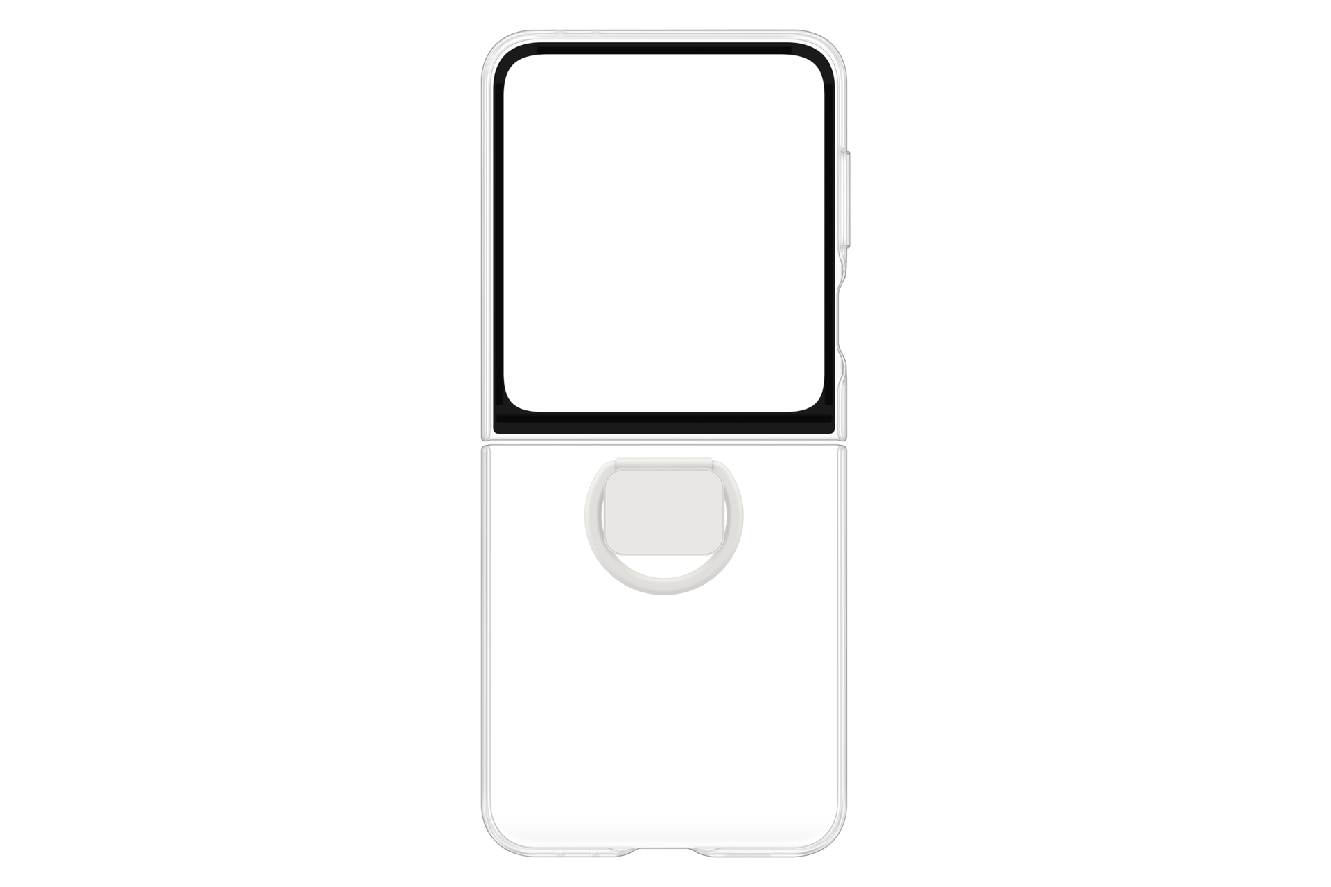 Clear Case for Galaxy Z Flip6 Back Transparent 