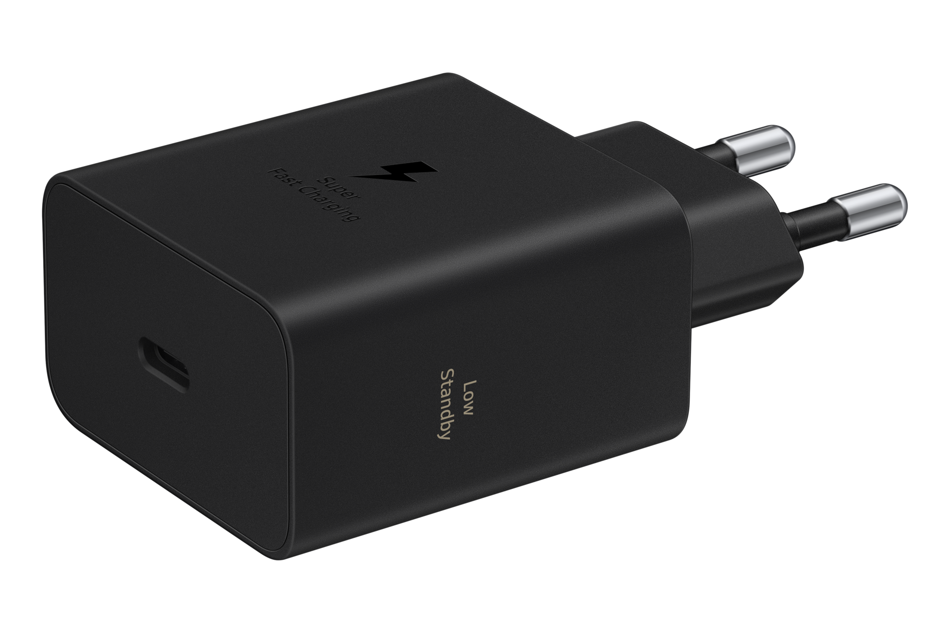 60W Power Adapter (Black) L-Perspective Black 