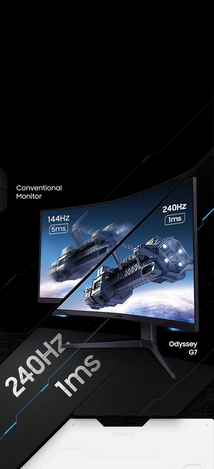 Samsung Odyssey G7 27.0 2560 x 1440 240 Hz Curved Monitor