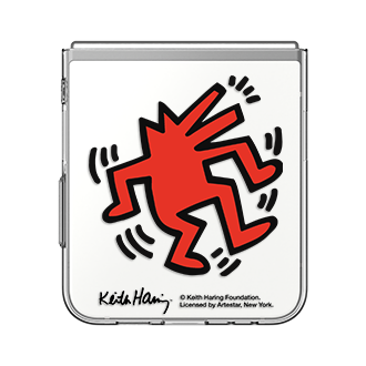Keith Haring Slickback Slim Impression Case for Galaxy Z Flip6 Back Red 