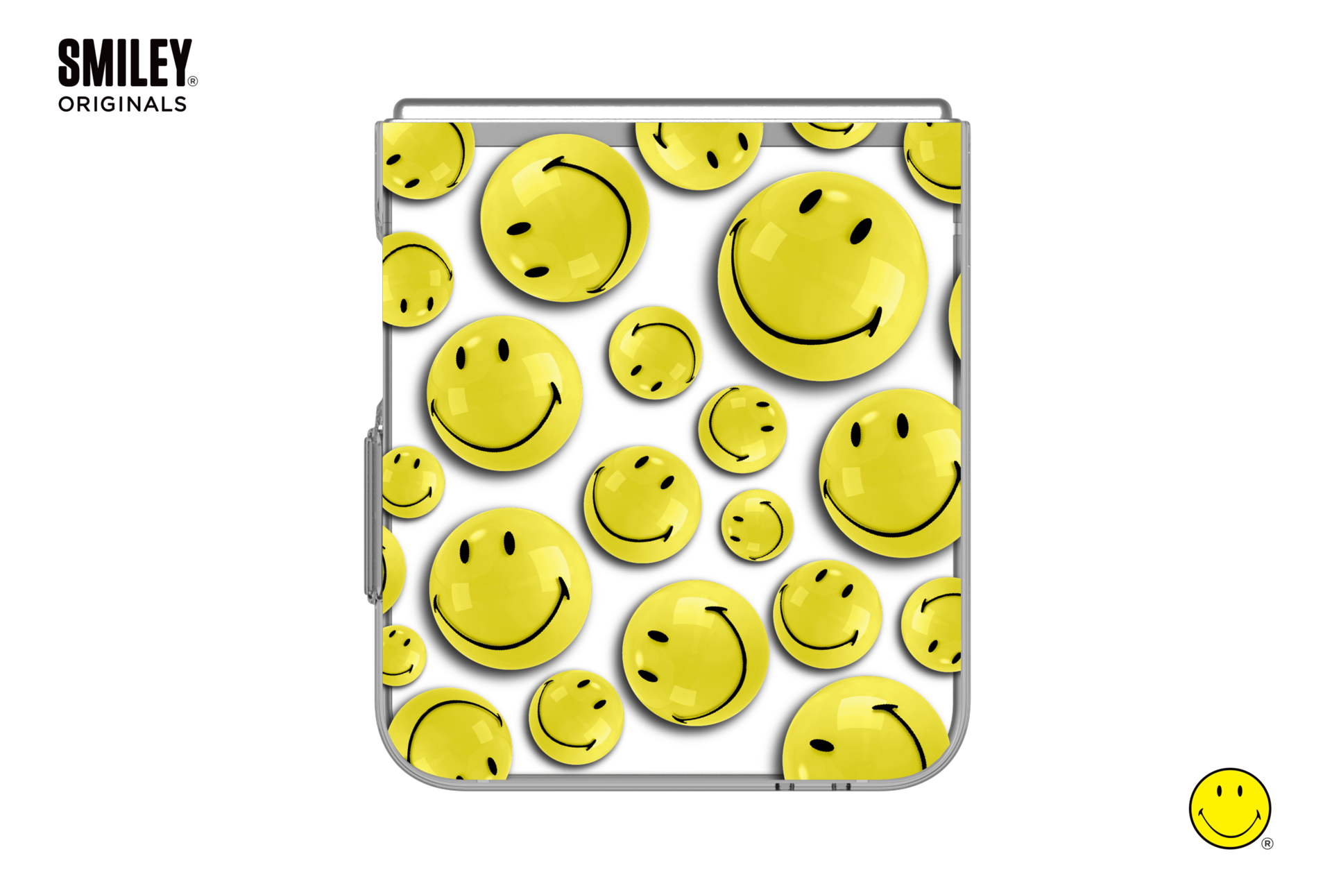Smiley Slim Case for Galaxy Z Flip6 Back Yellow 