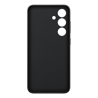 Vegan Leather Case for Galaxy S24 Back Black 