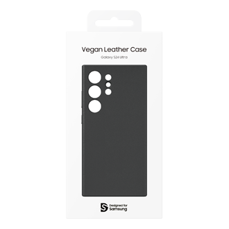 Vegan Leather Case for Galaxy S24 Ultra Package Black 