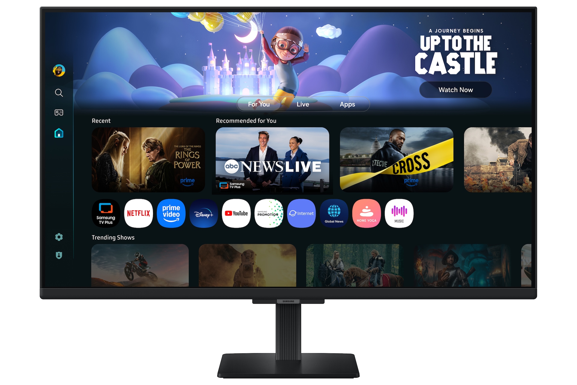 27" Smart M5 M50F FHD Bildskärm Front Black 