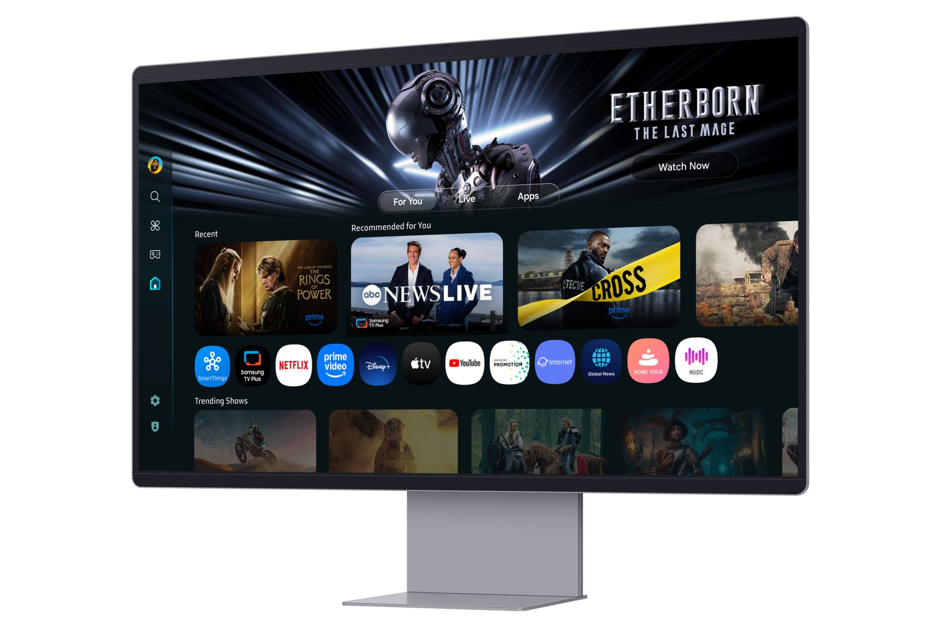 32" Smart M9 M90SF 4K QD-OLED 165Hz Bildskärm Dynamic1 Silver 