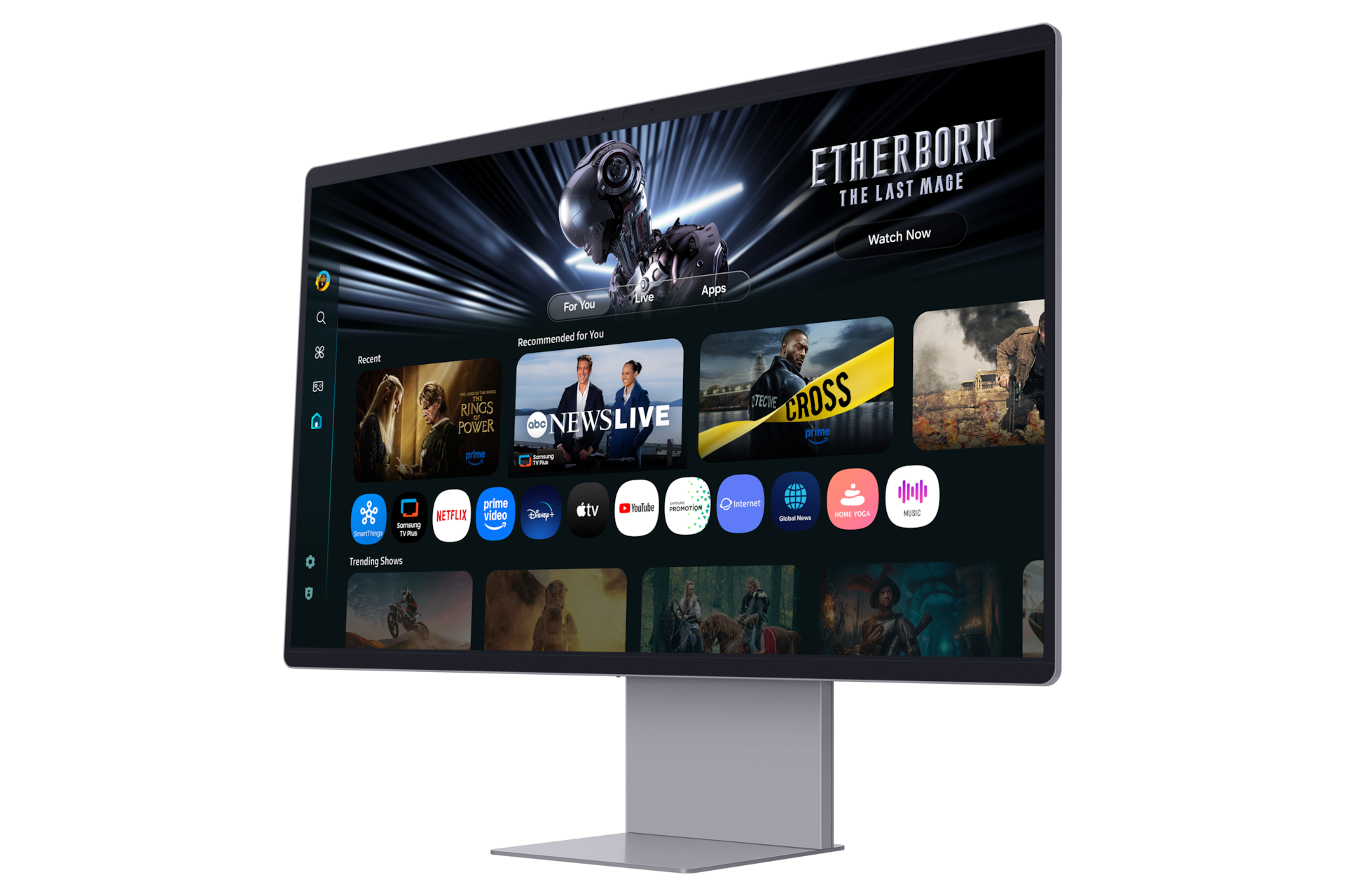 32" Smart M9 M90SF 4K QD-OLED 165Hz Bildskärm R-Perspective Silver 