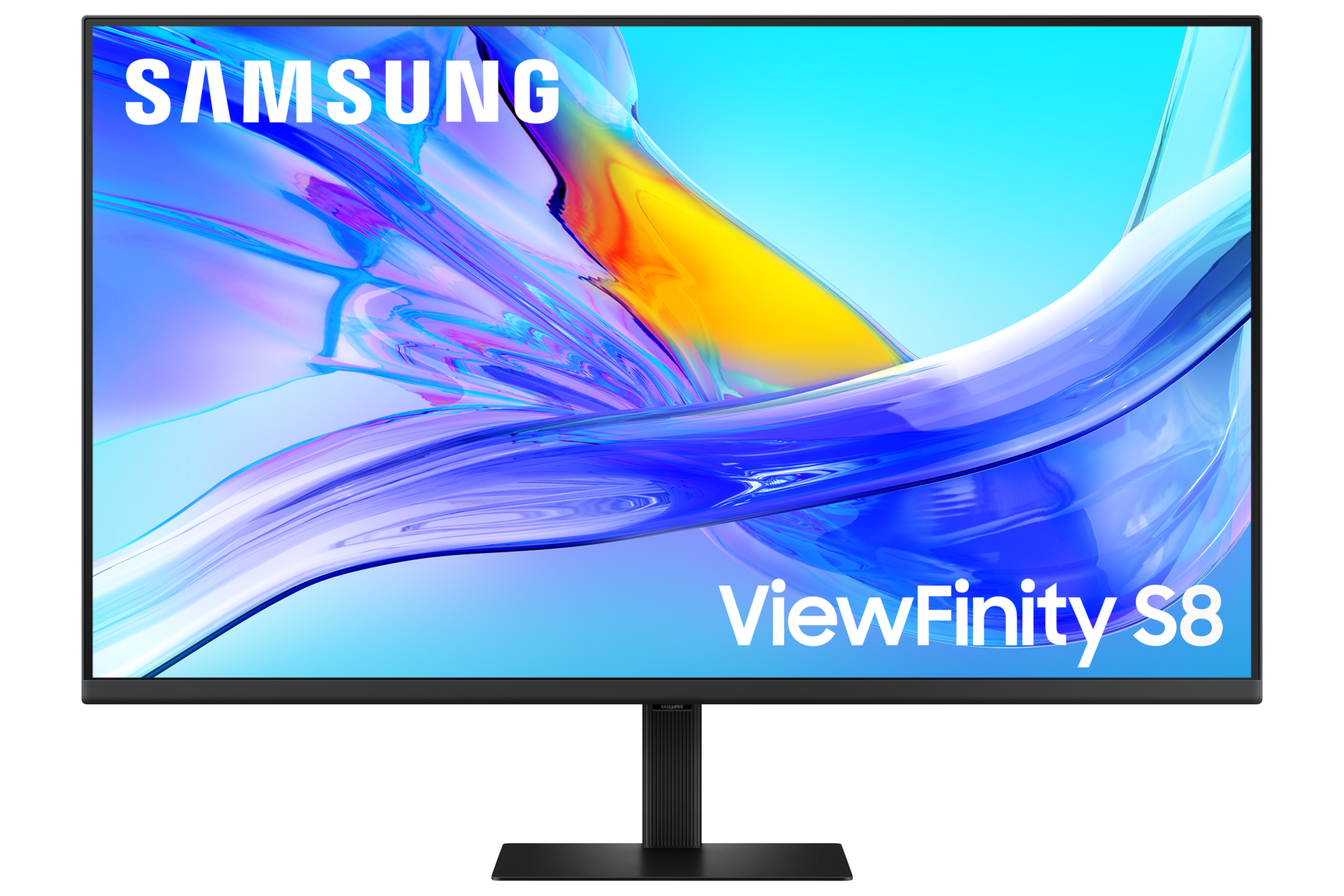 37" ViewFinity S8 S80UD UHD Monitor Front2 Black 