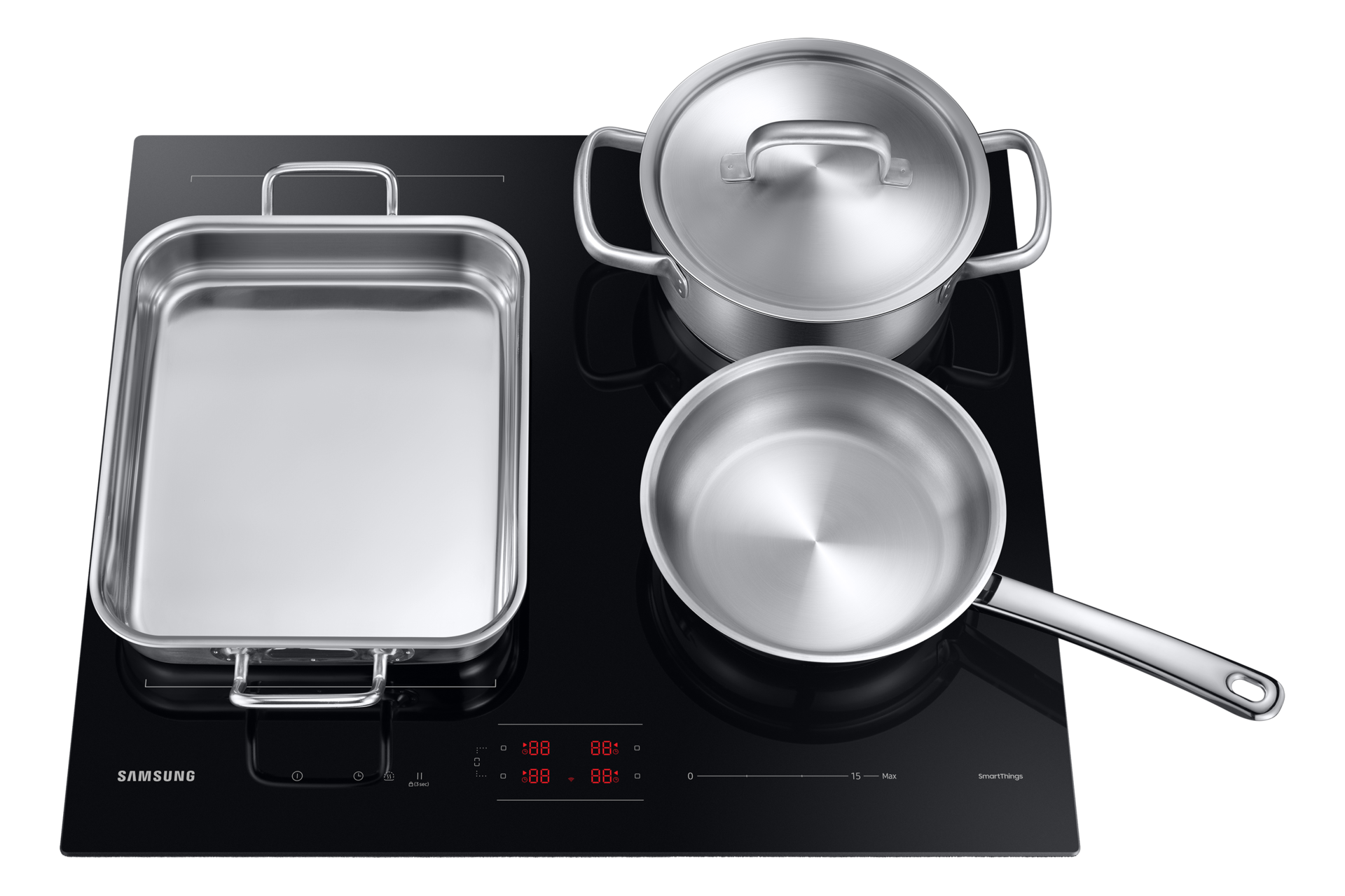 NZ8500BM 5-2 Oven Cooktop with Flex Zone and Wi-Fi Connectivity Detail-Flex-zone1 Black 