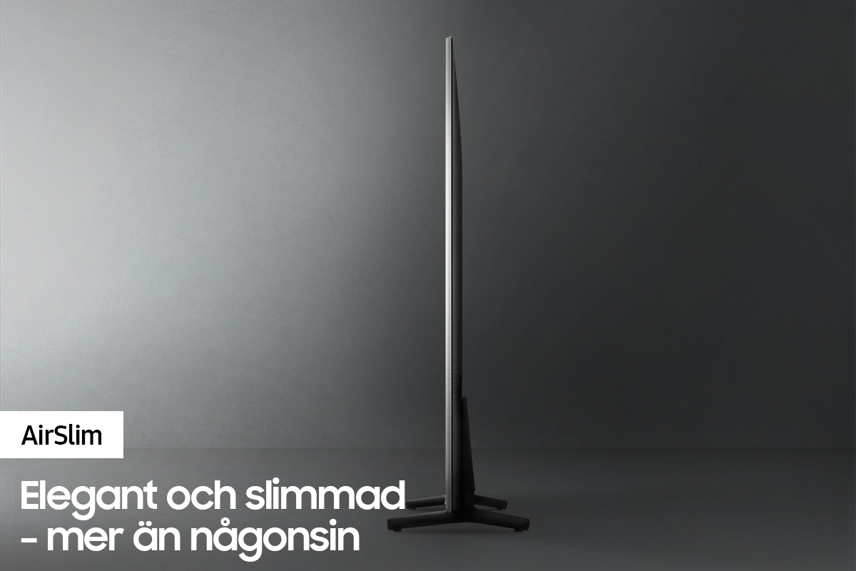 Profilbild av QLED TV Q60A visar den ultraslimmade designen hos QLED TV AirSlim