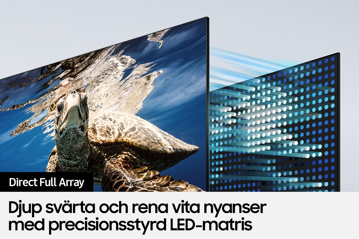 QLED TV Q80A med Direct Full Arrary framhäver bildkontrasten
