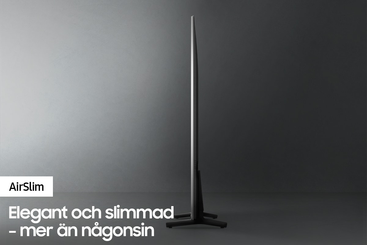 Profilbild av QLED TV Q60A visar den ultraslimmade designen hos QLED TV AirSlim