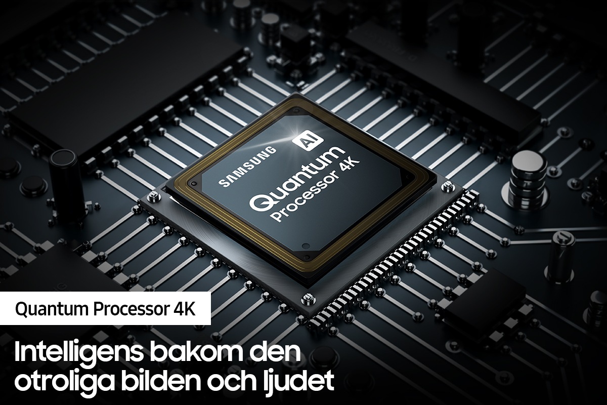 QLED TV Q70A med Samsungs Quantum Processor 4K förbättrar innehållet.