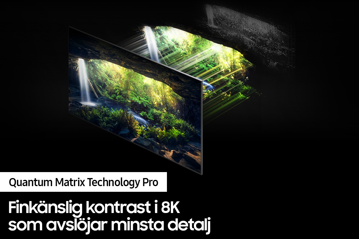 QLED TV QN750A med Quantum Matrix Technology Pro avslöjar minsta detalj i både de mörkaste och ljusaste scener