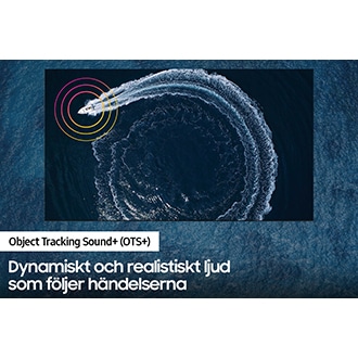 QLED TV QN90A följer ljudet av en seglande båt med hjälp av Object Tracking Sound +