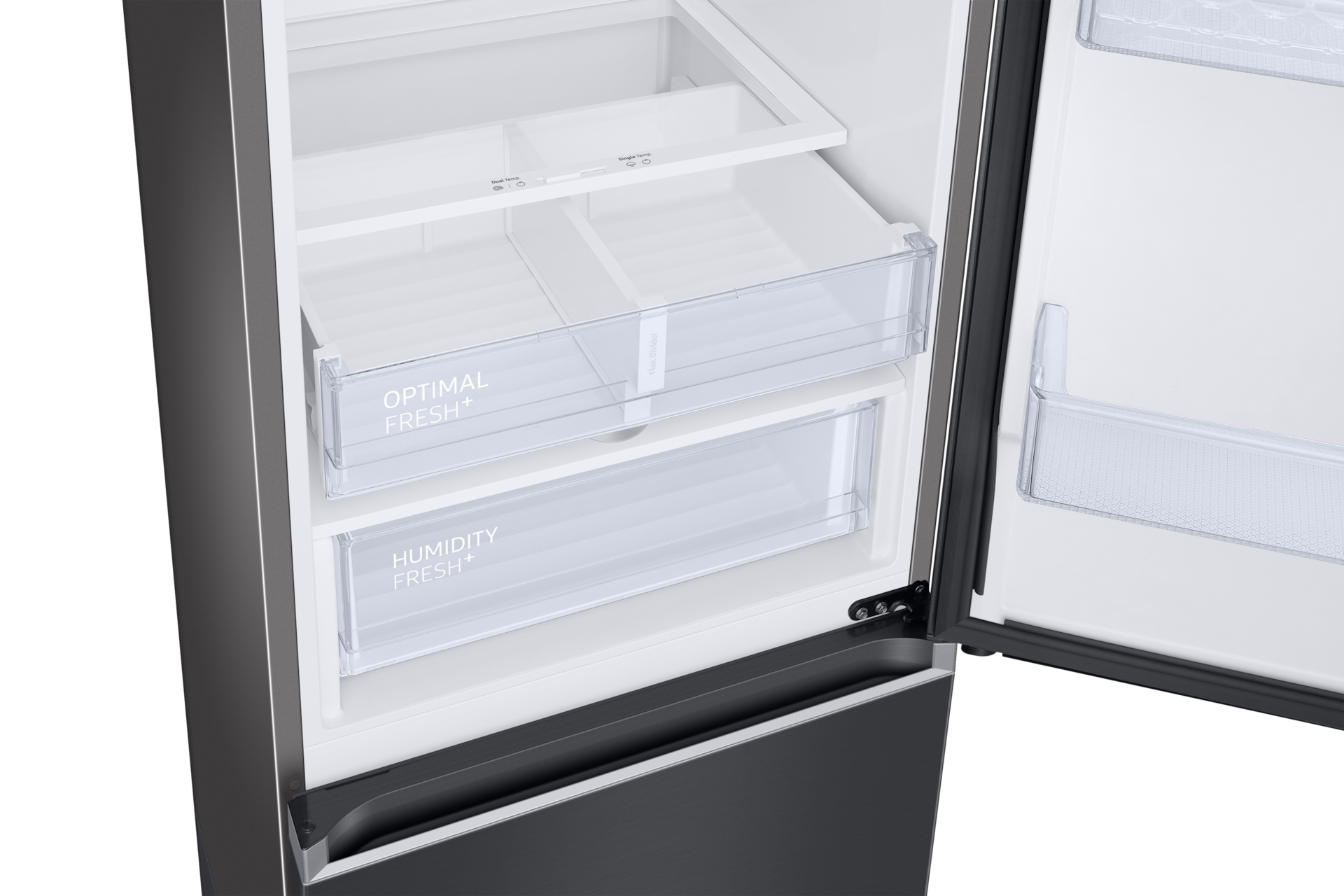 Refrigerator and Freezer AI Energy Mode 185 cm Detail-2Temp-Zone1 Black 