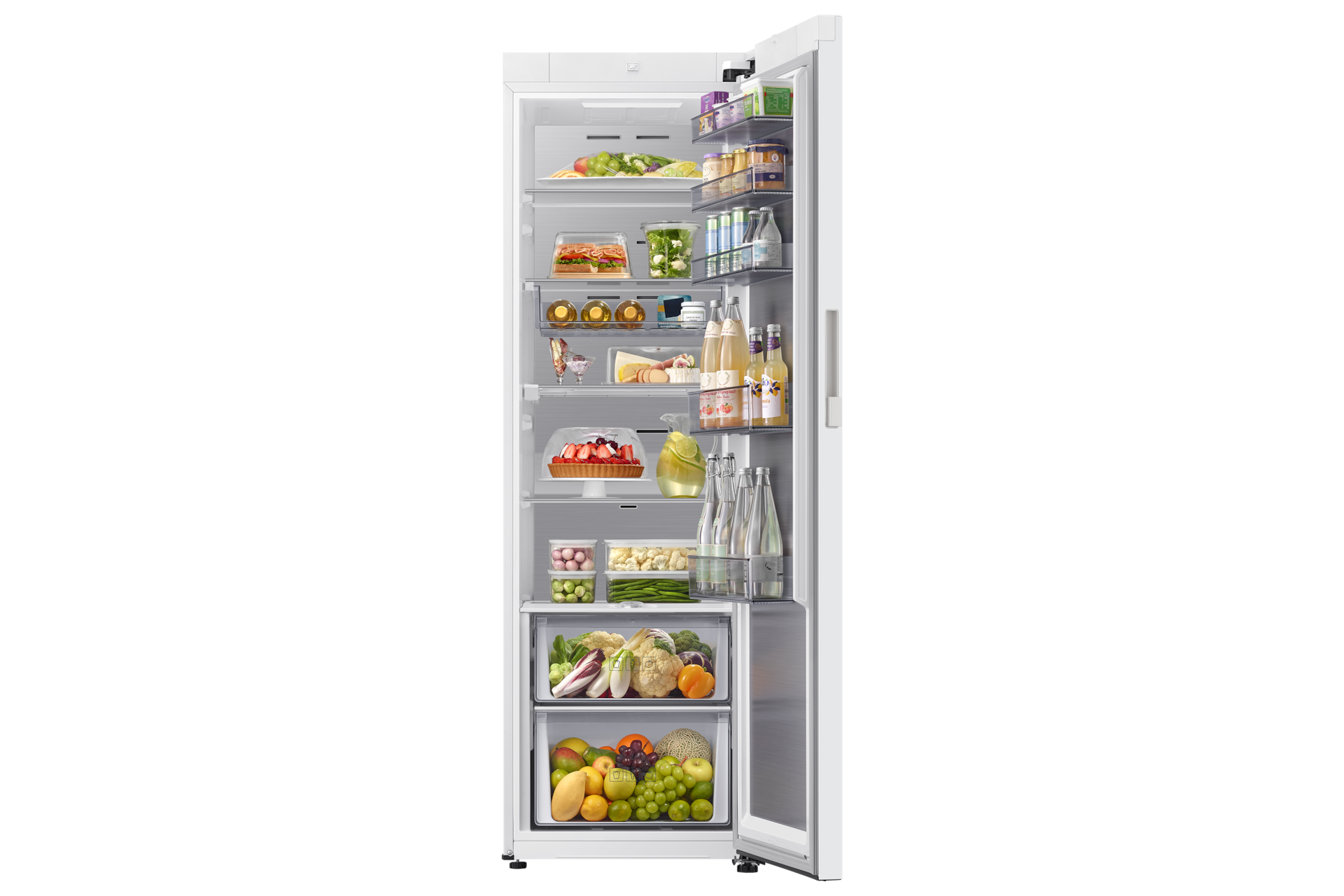 Tall One Door RI80H24 Auto Open Door 387L Front-Open-With-Food White 