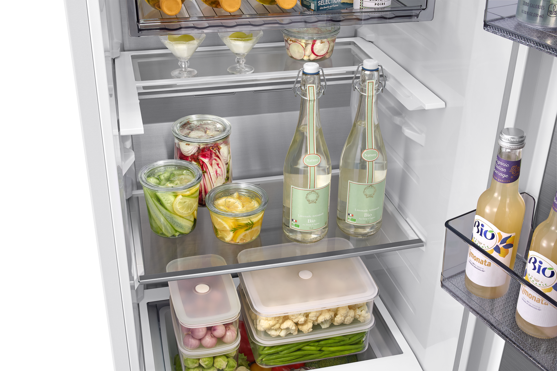 Tall One Door RI80H24 Auto Open Door 387L Detail-Slide-in-shelf White 