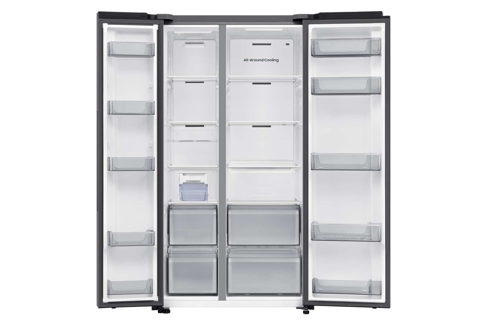 Kyl- och frysskåp Side‑by‑Side AI Energy Mode 178 cm Front-Open-without-food Silver 