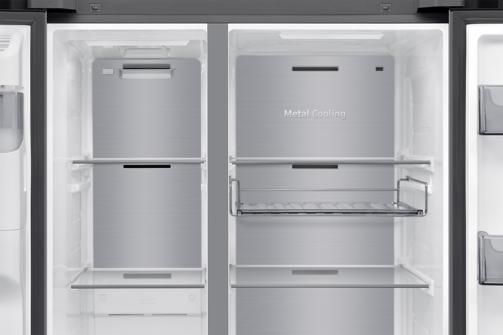 Bespoke AI Refrigerator SBS AI Home Refrigerator SBS AI Home SBS AI Home Detail-Metal-Cooling Silver 