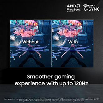 AMD FreeSync & NVIDIA G‑SYNC för jämnt 4K‑spelande utan tearing och stuttering för en mer uppslukande upplevelse.