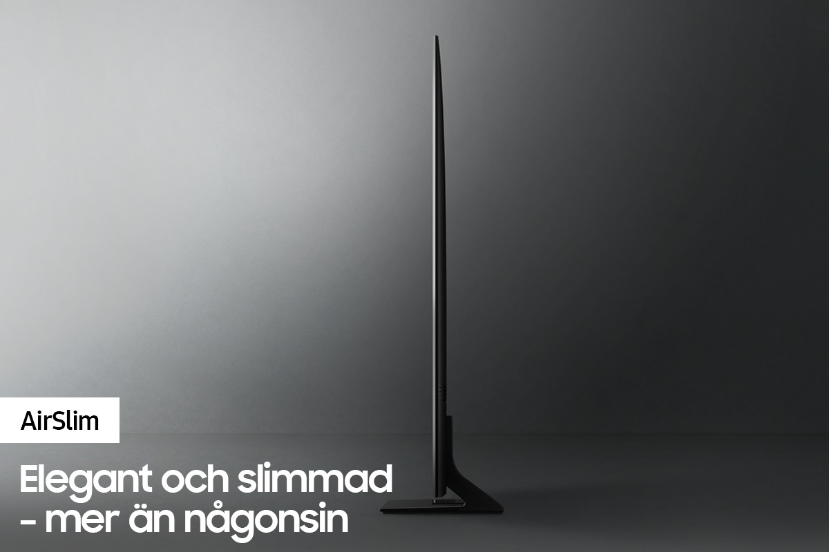 Profilbild av Crystal UHD TV AU9000 visar den ultraslimmade designen hos Crystal UHD TV AirSlim