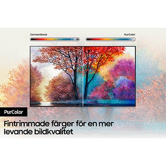 QLED UHD AU7000 med PurColor kan leverera olika delar av färgspektrumet
