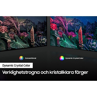 Crystal UHD TV AU9000 med Dynamic Crystal Color kan leverera hela färgspektrumet