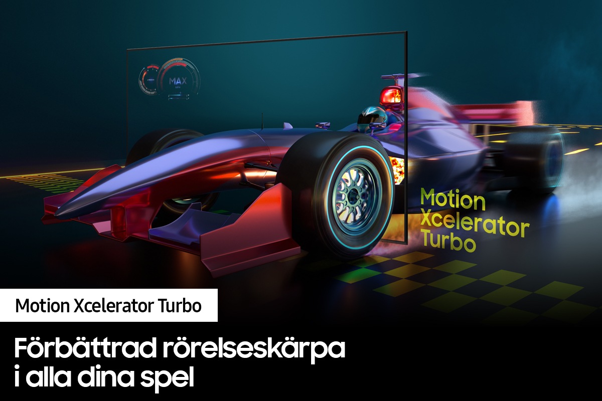 Crystal UHD TV AU9000 visar bild med hög rörelseskärpa med Motion Xcelerator Turbo