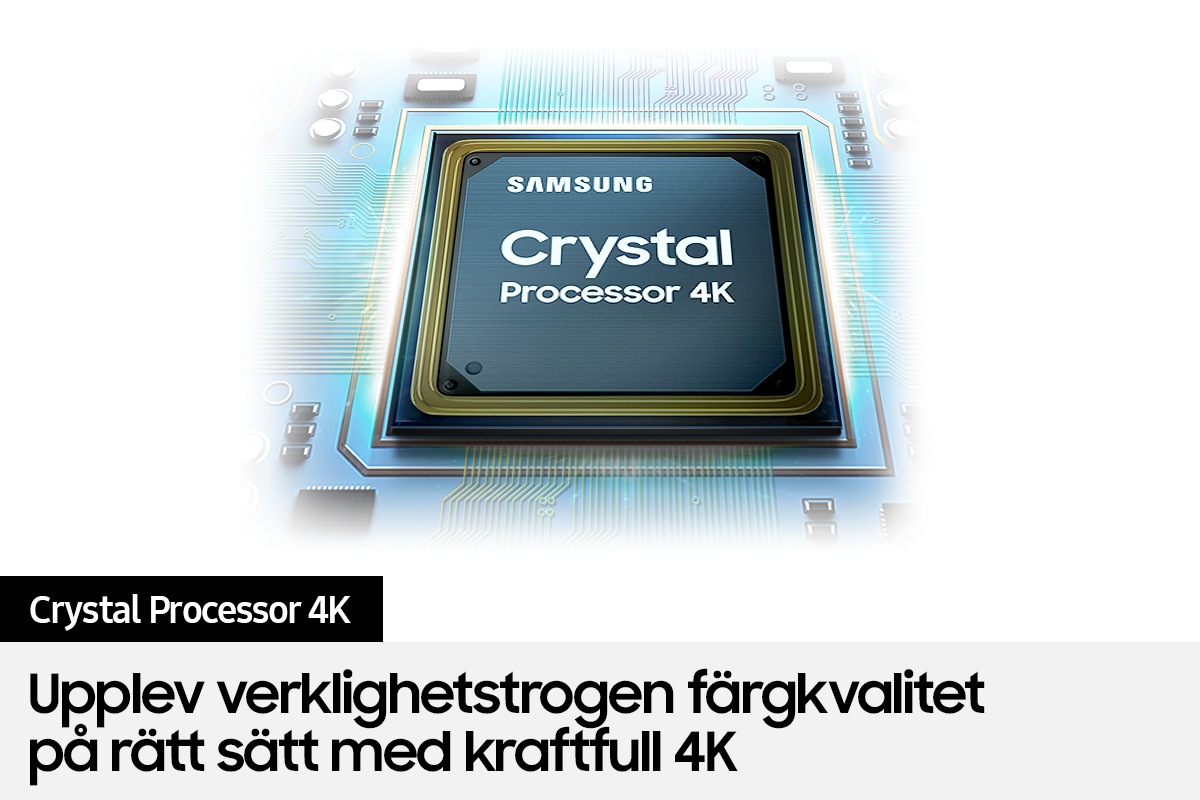 Crystal UHD AU8000 har Crystal Processor 4K för en smart ökning av bildkvaliteten