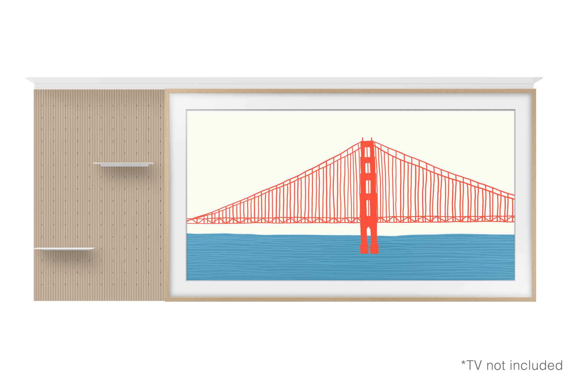 front-right-tv Beige Wood