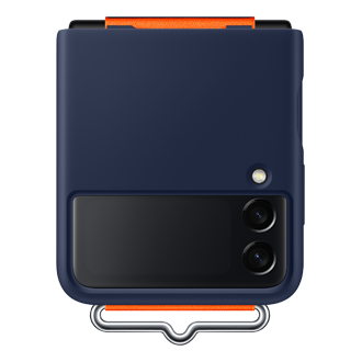 ケース・カバー | Galaxy Z Flip3 5G Silicone Cover with Strap Navy ...