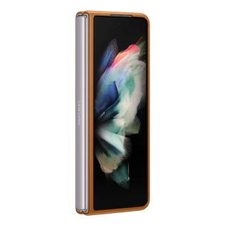 A dynamic Fold 3 leather case in camel colour comes with a unique design that makes a phone look good every fold and unfold