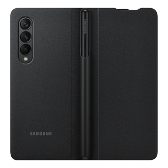 A back view of the Samsung Galaxy Z Fold 3 case with an S Pen shows a compartment for an S Pen. Buy Samsung Fold 3 case with S Pen here