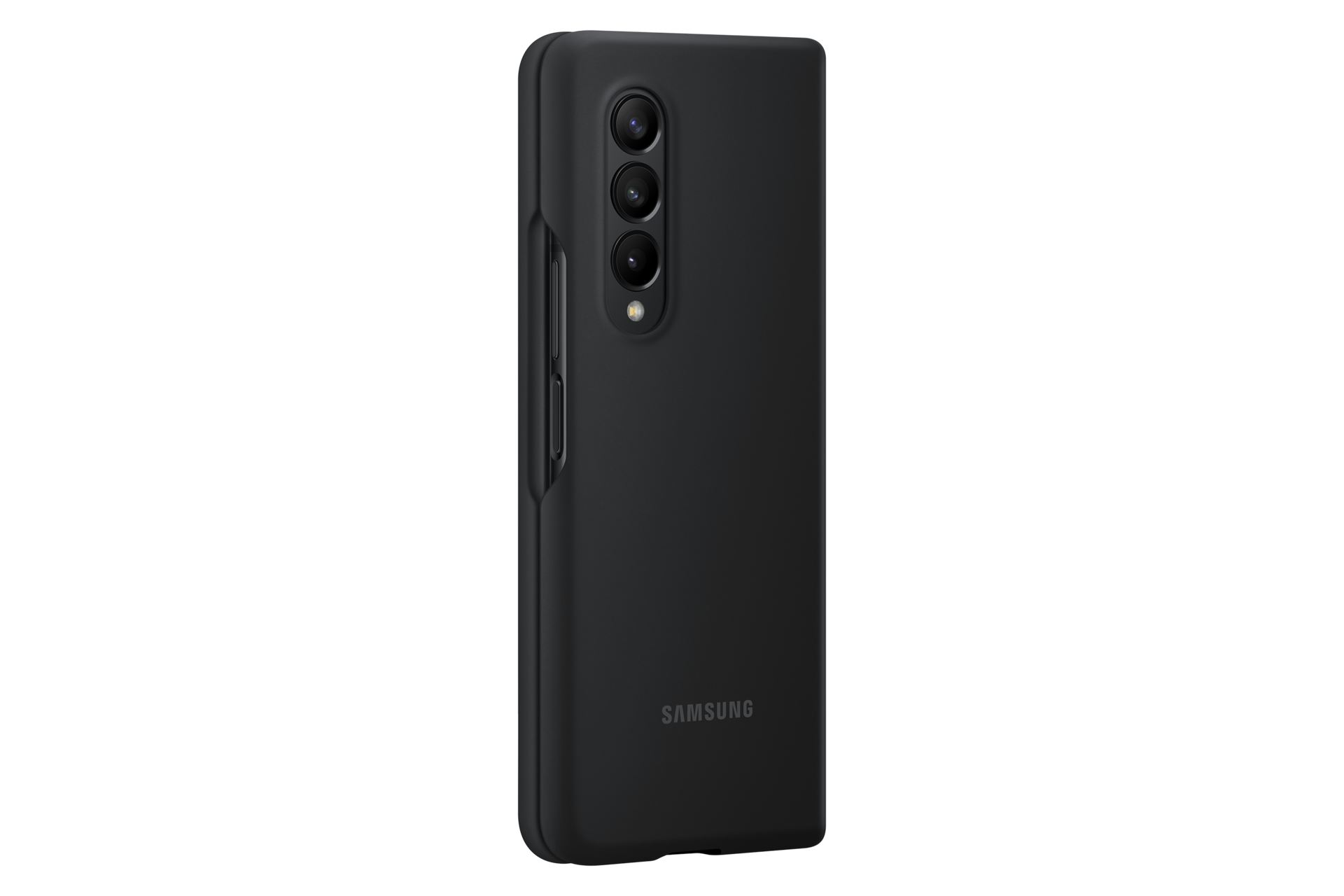 A dynamic black Z Fold 3 cover forms in slim but doesn't add bulk that helps prevent damage. Buy Samsung Fold 3 cover here