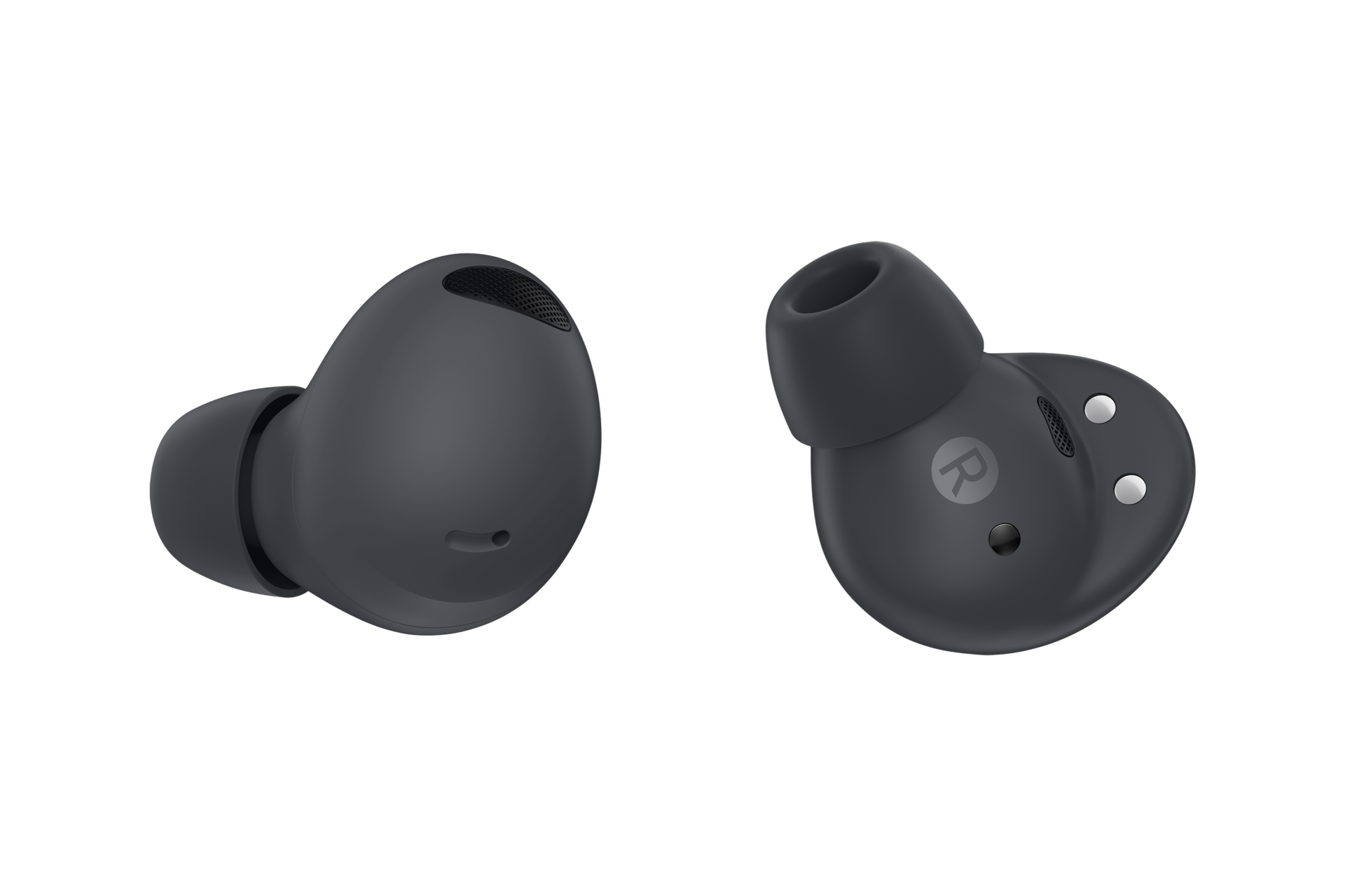 Dynamic view of the Samsung Galaxy Buds2 Pro in Graphite. Check out the specs and features at Samsung Singapore.