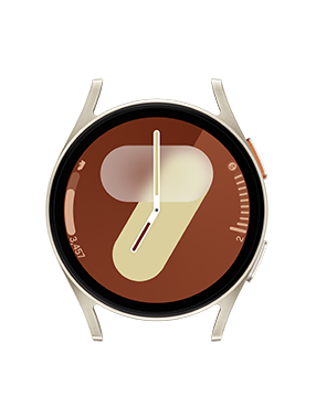 Front side of Watch7 40mm Cream case with watch face