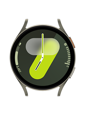 Front side of Watch7 44mm Green case with watch face