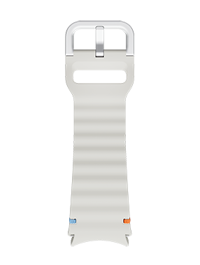 Upper and bottom side of Sport Band Silver are shown