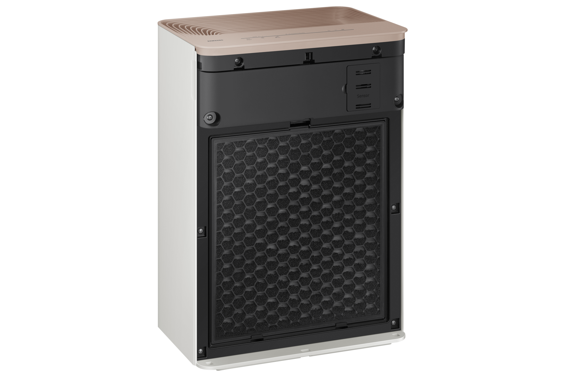 AX3100BM Air Purifier with Multi-Layered High Efficiency Purification System L-Perspective-Open2 Sand Beige 