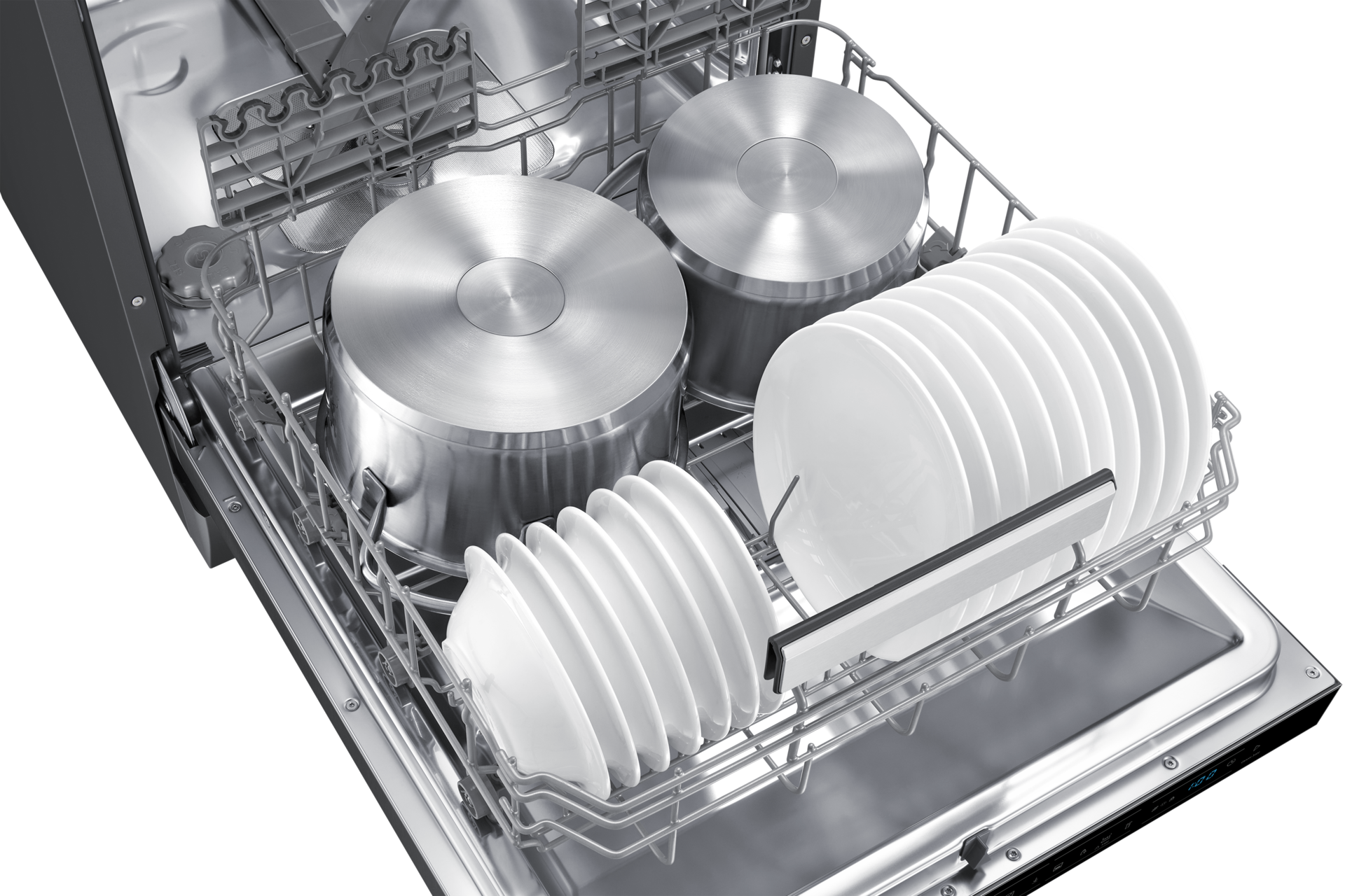 DW70HM FreeStanding Dishwasher Hygiene Care AutoRelease and Flex Load Detail1 Black 