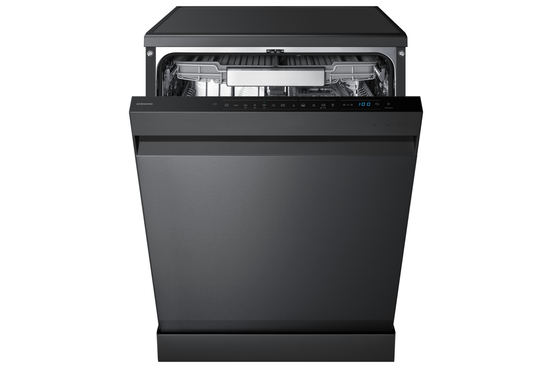 DW70HM FreeStanding Dishwasher Hygiene Care AutoRelease and Flex Load Front-Open Black 