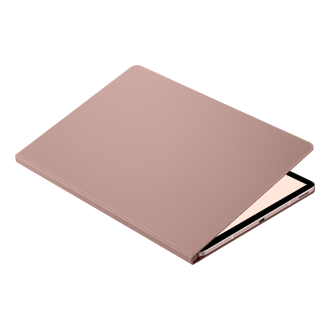 A dynamic pink Samsung S7 FE book cover in half-open comes with an antimicrobial coating cover to help protect against 99% of bacteria