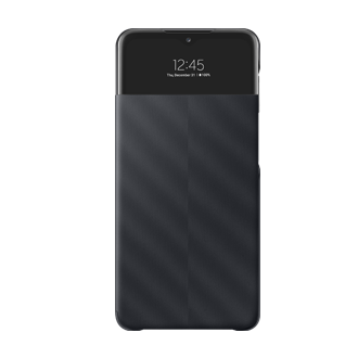 A front-view of the Samsung A32 5G case in black infused with a zinc-based additive verified to continually block microbial growth