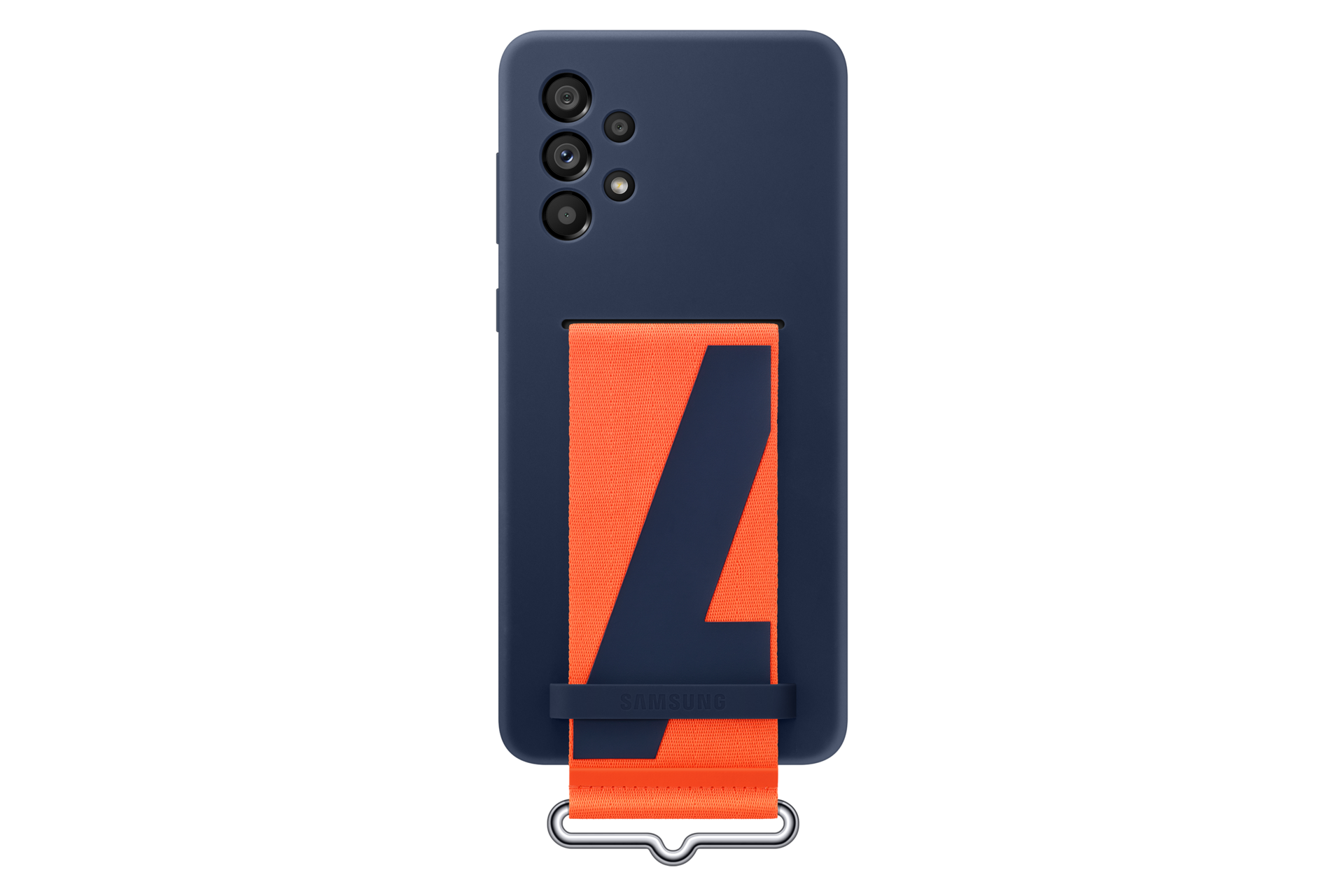 Galaxy A73 5G Silicone Cover with Strap navy Samsung Singapore